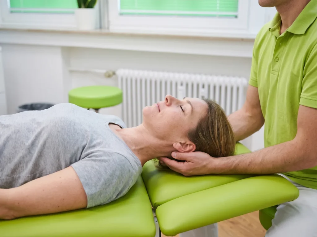 Manuelle Therapie an der Halswirbelsäule in der Praxis Physio-Train in Düsseldorf-Pempelfort